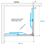 TUŠ KABINA SAVANA 100 BIJELO/PROZIRNO - Slika 3