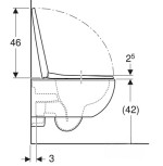 GEBERIT SELNOVA VISEĆA WC ŠKOLJKA - Slika 4