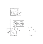 RAK RESORT WC ŠKOLJKA PODNA UNIVERZALNA - Slika 4
