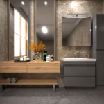 DAXA NEW VISEĆA BAZA 70 SIVA SJAJ I UMIVAONIK